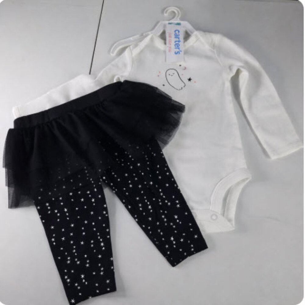 Carter's Baby Girl Cute Ghost Set Size 3M NWT - Picture 1 of 3